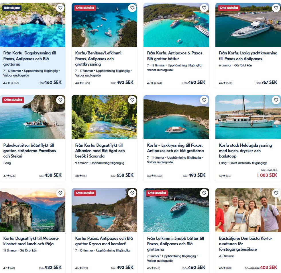 Båtturer och utflykter på Korfu hos GetYourGuide