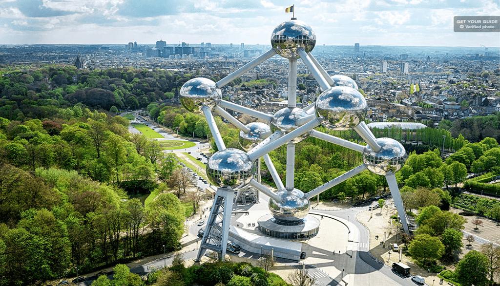 Atomium i Bryssel under en resa till Belgien
