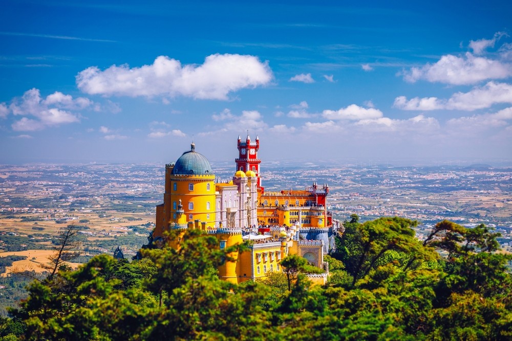 Palácio da Pena i Sintra nära Lissabon